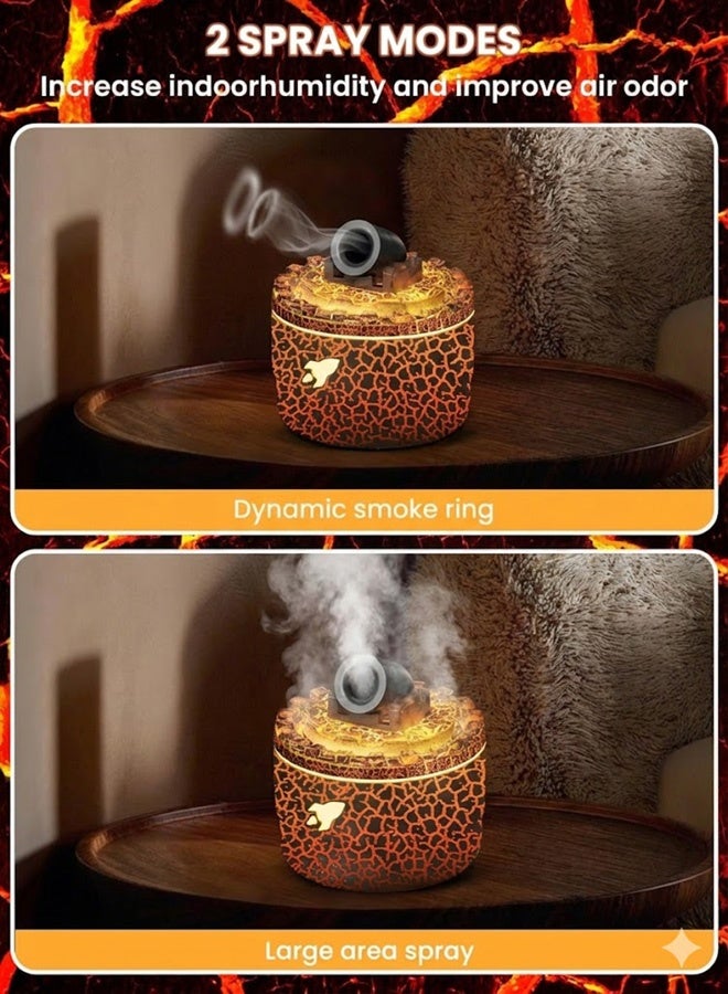SJet Cannon Humidifier, Ramadan Gift, 7 Colors LED Mini Cannon Diffuser Silent Vapor Canon Aroma Diffuser, 2 Mode Creative Turret Cool Mist Air Aromatherapy, Small Home Desktop Humidifier for Bedroom, Waterless Auto-off - Image 3